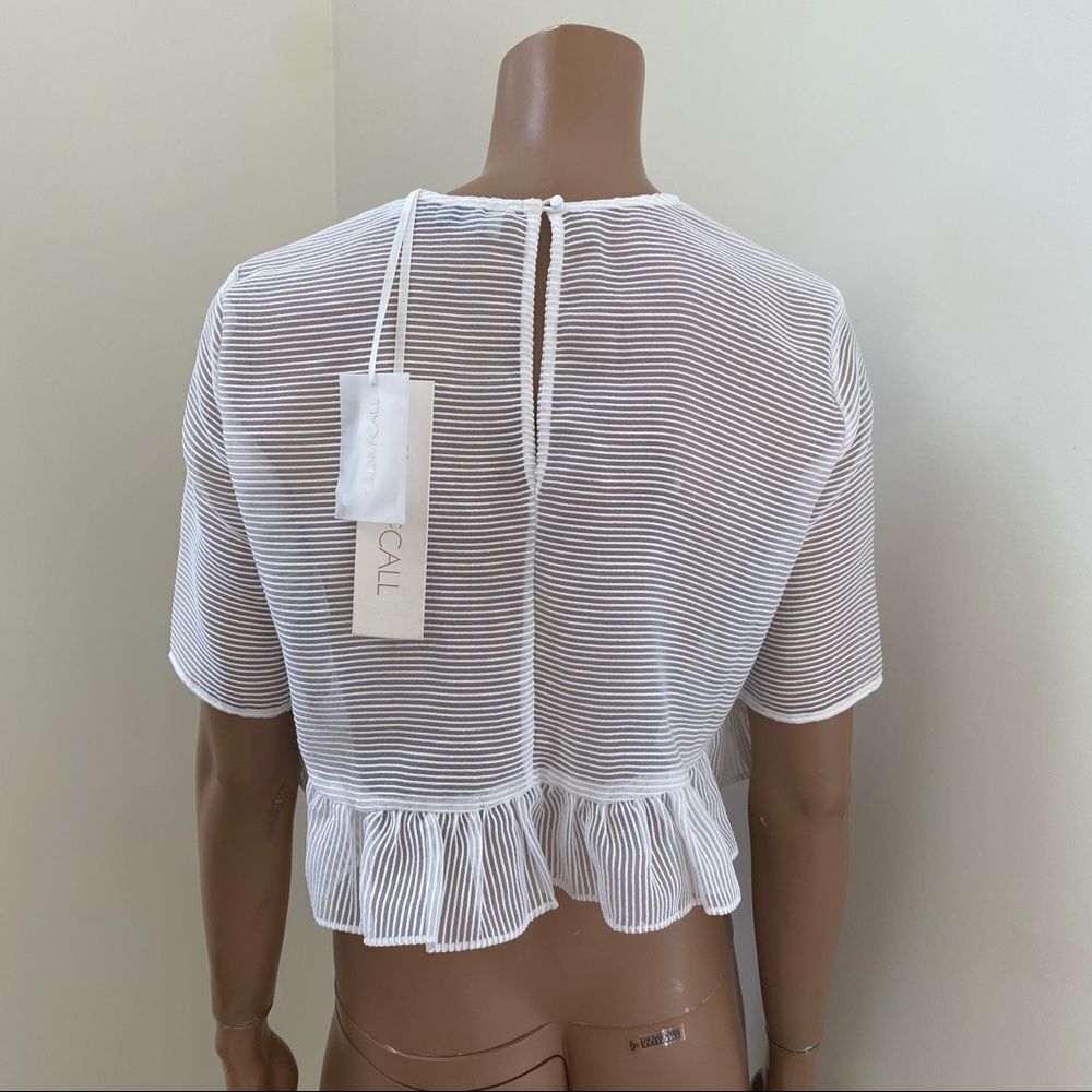 NEW Alice McCall About Us White Sheer Crop Top 0 - Picture 3 of 7